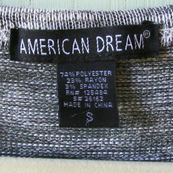 American dream ivory lace long sleeve gray shirt S - Picture 5 of 5